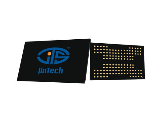 Black printed circuit board with JinTech logo and gold dot matrix pattern