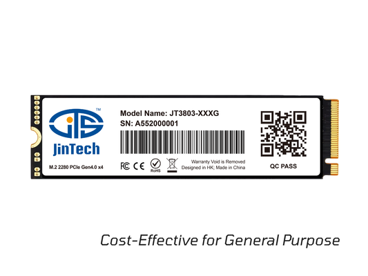 M.2 NVMe SSD module with model and serial text on front label