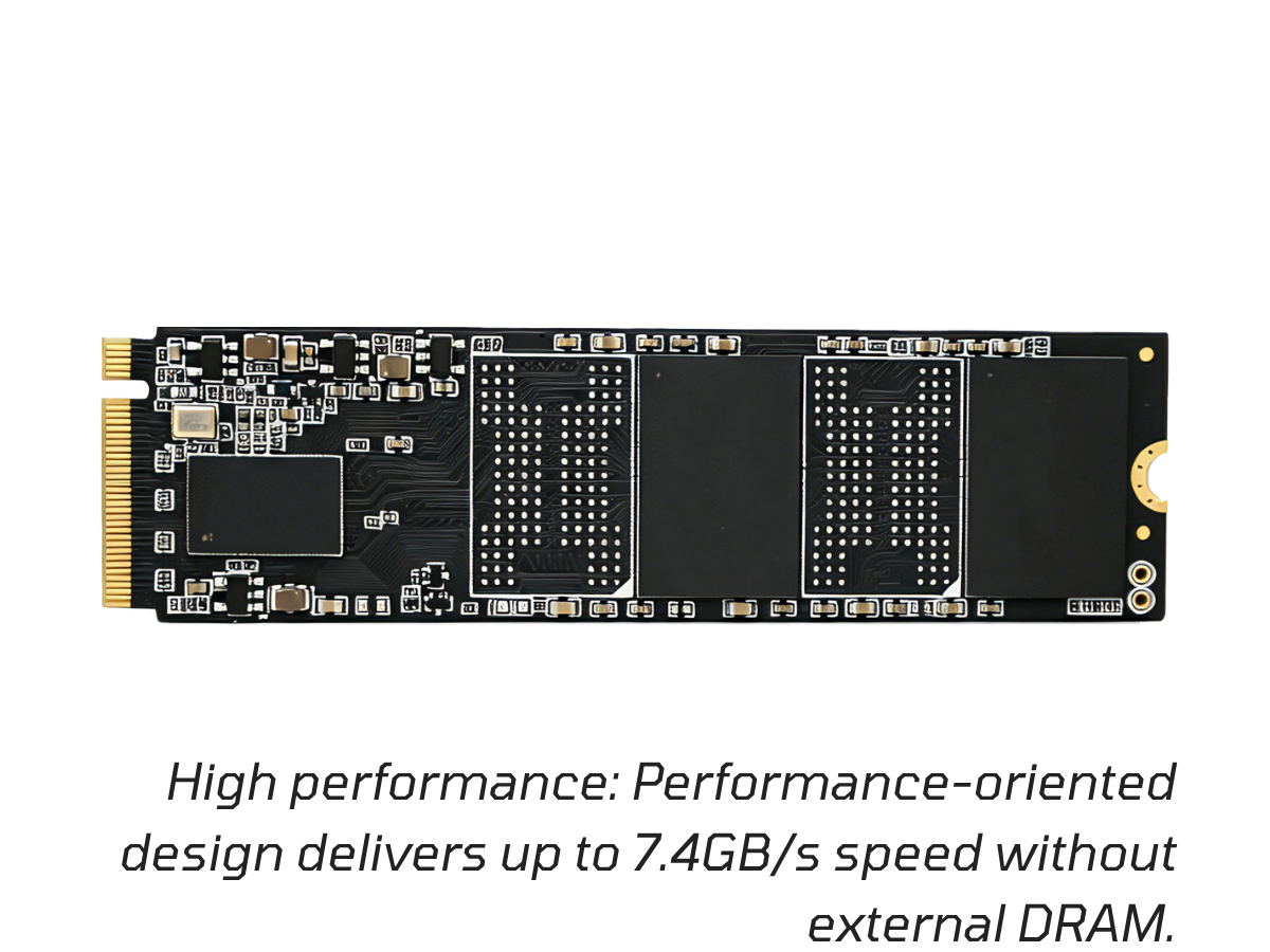 JT2201 Series SSD circuit board with gold edge connector and DRAM chips